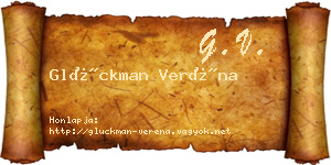 Glückman Veréna névjegykártya
